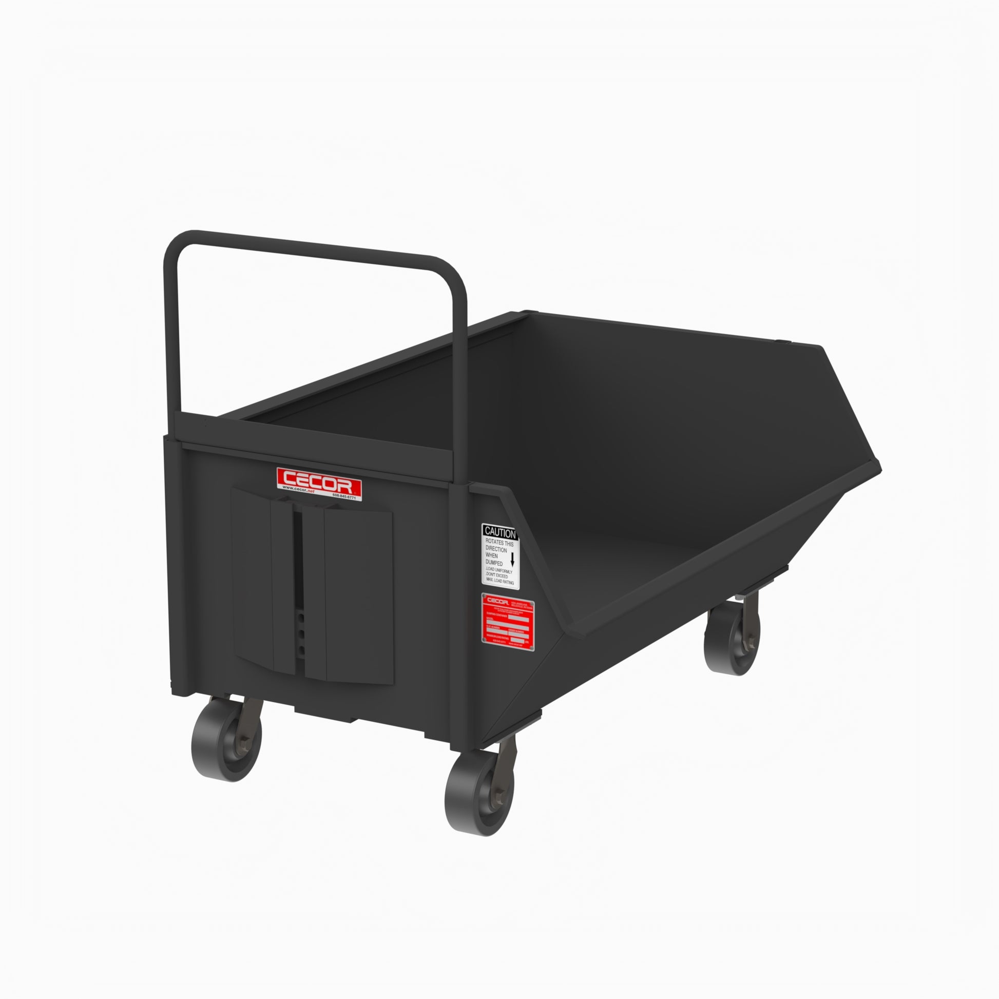044 Dumping Cart Med Profile 9.6 cu. ft. 1000 lbs. Capacity - 3 ...