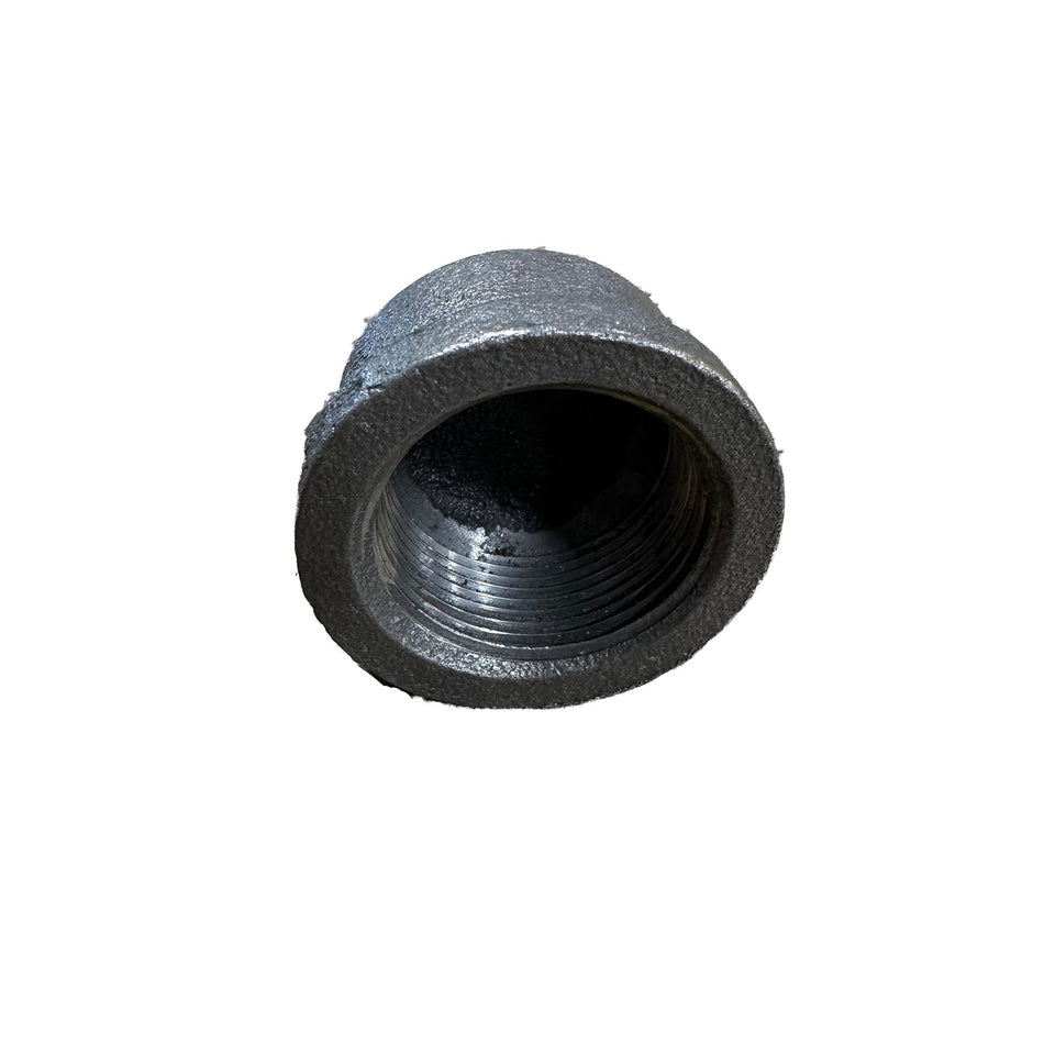 Cap, 1-1/4" Black Steel