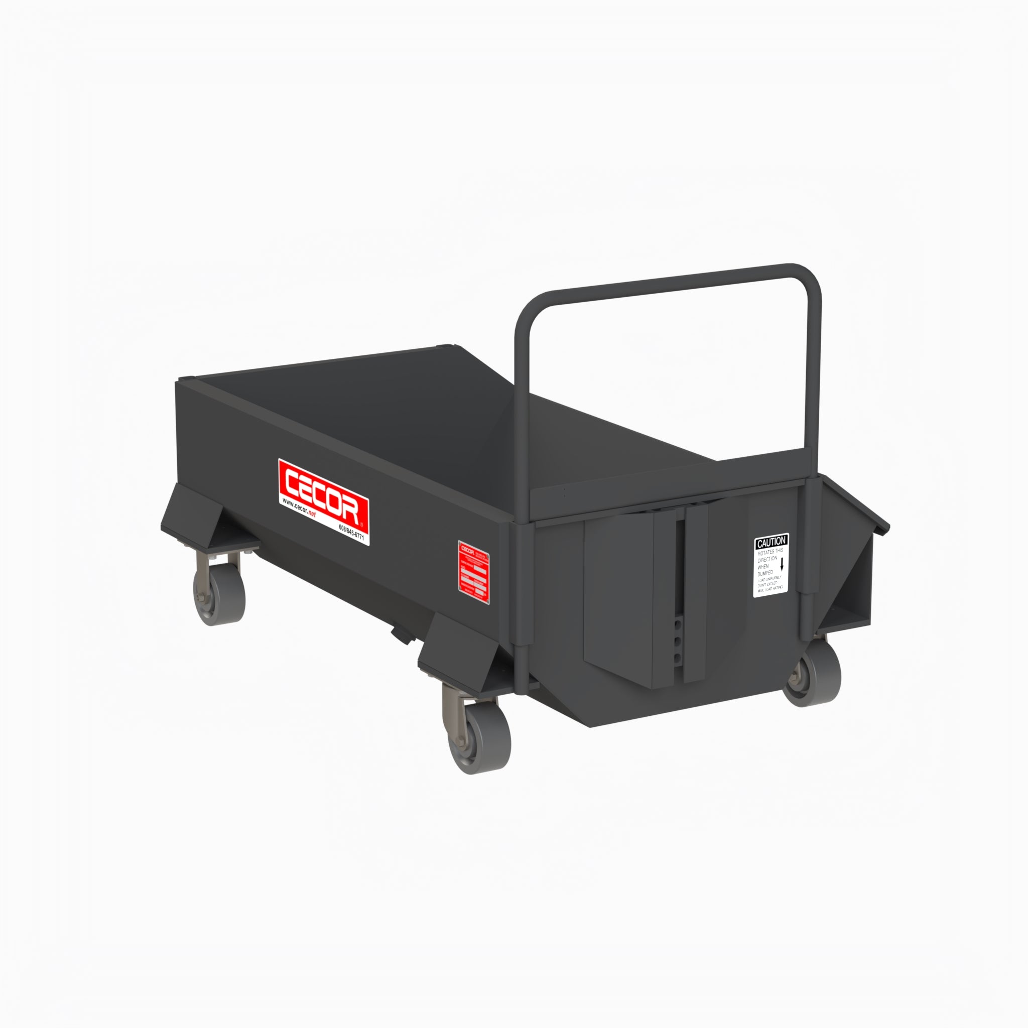 L44 Dumping Cart Low Profile 6.9 cu. ft. 1000 lbs. Capacity - CECOR