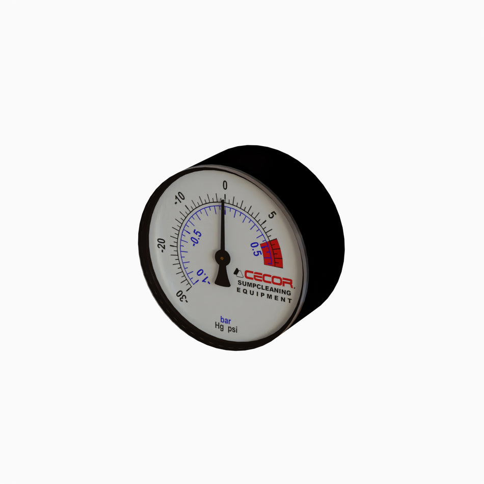 Gauge, Vacuum/Pressure, 2-1/2", Back Mount