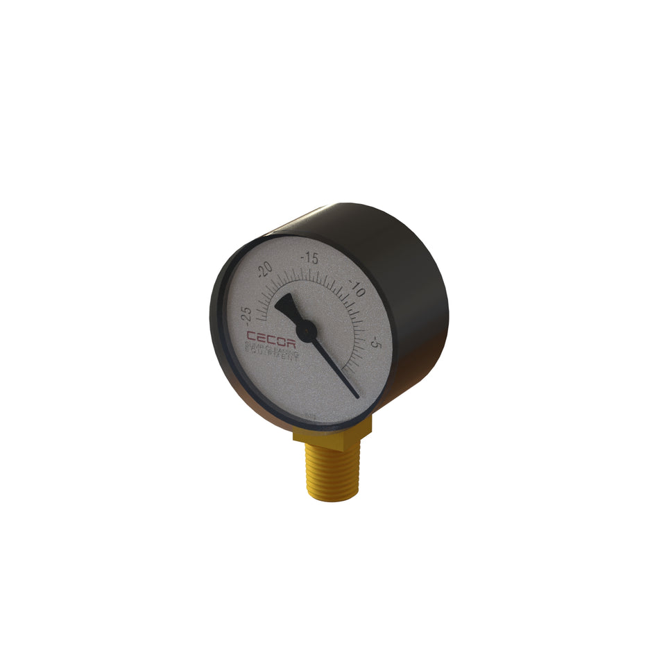 Gauge, Vacuum, 2", Bottom Mount (0-30)