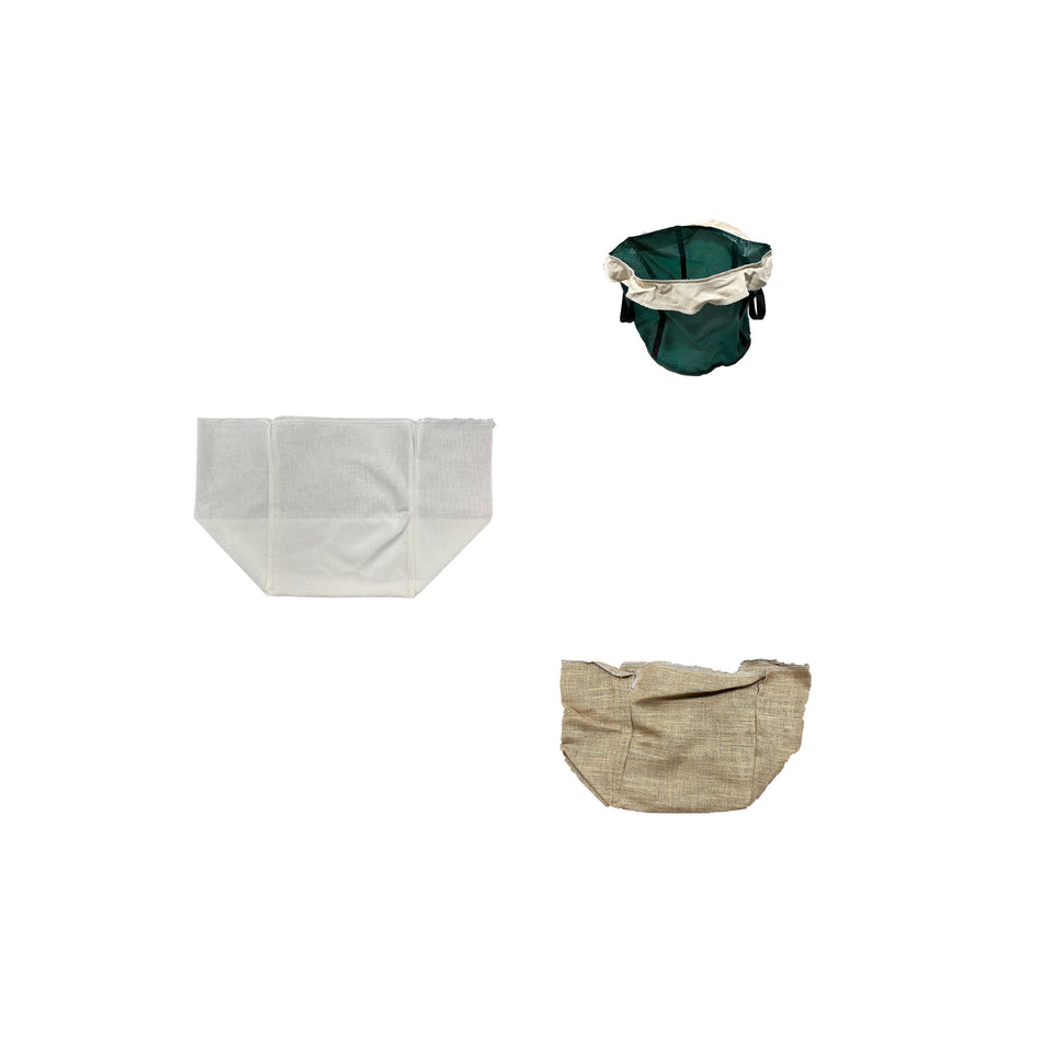 Filter Bags / Sleeves, Sample Pack, F10, Includes: Fine Cotton, Burlap & Poly