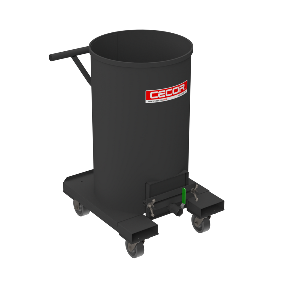 Mobile 55-Gal drum with Cleanout door